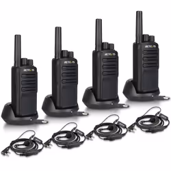NR610 Walkie Talkie Professional, Handheld 2 Way Radio with Earpieces, AI Noise Cancelling, PMR446 VOX, 1200mAh USB C Recharg ...