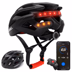 BH60SE Smart Bike Bluetooth Cycle Helmet With Wireless Handlebar Remote Control, Black Bicycle Helmet, UK