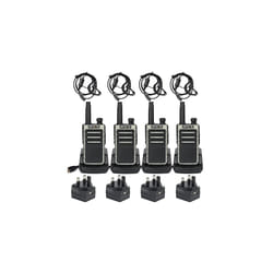 RB666 Walkie Talkie, PMR446 2 Way Radio Rechargeable with Earpieces, Fast Charging, VOX, Metal Back Clip, Squelch, Security Walkie Talkie Mini for