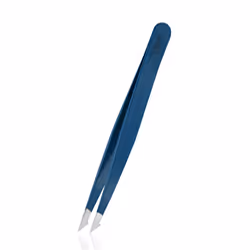 Tweezers Evolution 2in1 - Pointed Slant Tweezers - Sharp Point tip Tweezers for fine Hair - Eyebrow tweezer Switzerland - Blu ...