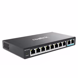 PoE Switch with 8 PoE Ports, 2 Gigabit Uplink Ports, Up to 120W Total for All PoE ports, Ideal for Reolink NVR and Reolink Po ...