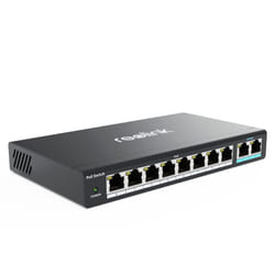PoE Switch with 8 PoE Ports, 2 Gigabit Uplink Ports, Up to 120W Total for All PoE ports, Ideal for Reolink NVR and Reolink PoE IP Cameras, IEEE802.3af