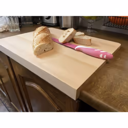 Counter Edge Chopping Board XL - Protects Worktops and Enhances Kitchen Efficiency â Large Wooden Worktop Protector Board with Lip - Folded Edge