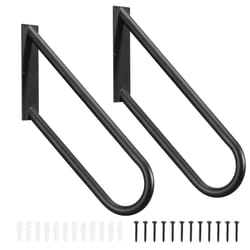 2pcs U-Shaped Stair Handrails for Outdoor Steps, Wall Mount Handrail 1-4 Steps, Hand Railings (27.5"Length,24"Height) for Garden Wall Garage Steps