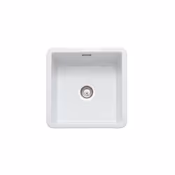 Rangemaster Rustique Inset or Undermount Fire-Clay Ceramic Sink - White