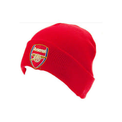 Arsenal FC Cuff Red Knitted Hat Beanie with Embroidered Club Badge.