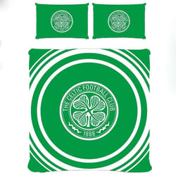 Celtic FC Official Double Duvet and Pillowcase Set Pulse Design