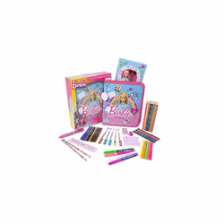 Barbie Colour Your Own Pencil Case Including Diary, 4 Colour Change Markers 5 Gel Pens and 6 in One Marker - Art Craft Set - ...