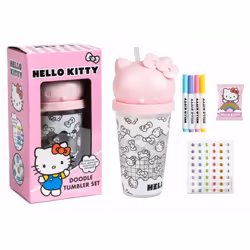 Sanrio Hello Kitty Colour Your Own 700ml Reusable Tumbler Set