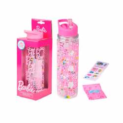 Barbie Decorate Your Own Pink Water Bottle Arts Crafts Activity Set Girls 3+