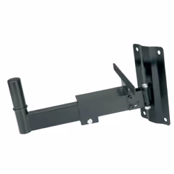 A strong speaker bracket for wall mounting speaker boxes. Bracket provides both horizontal and vertical adjustment. Also feat ...