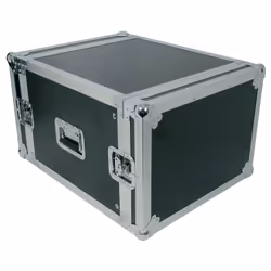 Flightcases for mounting 19" audio equipment. Fitted with heavy duty handles. protective corner pieces and removable fro ...