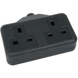 mercury Rubber 2 Gang Trailing Socket