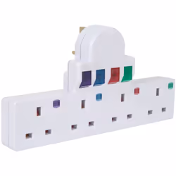 Plug-in 4 Way Mains Adaptor