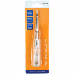 Mains voltage fuse and continuity testing screwdriver multi test driver