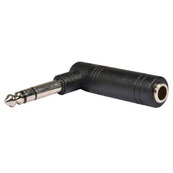 qtx Adaptor Right Angle 6.3mm Stereo Jack Plug 6.3mm Stereo Jack Socket