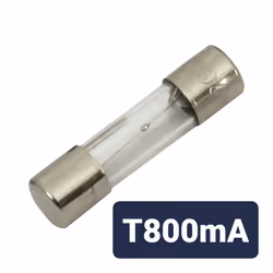 10 X T800ma Slow Blow/Anti Surge Glass Fuse. 20 x 5mm, 250v