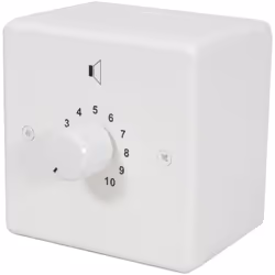 Adastra 952.464UK, Rotary volume control, Wall-mounted, White, Acrylonitrile butadiene styrene (ABS), 35 - 20000 Hz, 3 dB