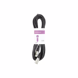 Balanced microphone/audio leads terminated at one end with an XLR socket and at the other end with an XLR plug.