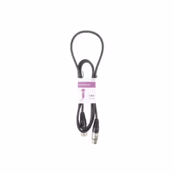 Balanced microphone/audio leads terminated at one end with an XLR socket and at the other end with an XLR plug.