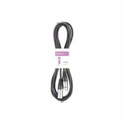 Balanced microphone/audio leads terminated at one end with an XLR socket and at the other end with an XLR plug.