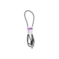 Unbalanced microphone/audio leads terminated at one end with a female XLR connector and at the other end with a 6.3mm mono ja ...