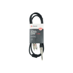 Chord Electronics 190.015UK audio cable 1.5 m 2 x RCA 6.35mm Black