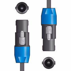 1.5m QTX Speakon to Speakon Cable Passive Speaker Lead. 2 Core