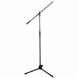 BMS01 Boom Microphone StandA heavy duty microphone stand with adjustable boom. ergonomic height grip and foldable tripod base ...