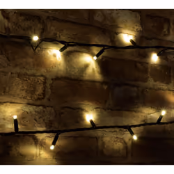 Heavy Duty 180 LED Outdoor String Fairy Light Static Extendable Warm White 18m