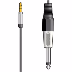 Citronic Classic Stereo minijack to mono 6.3mm jack lead - 1.5m NEW