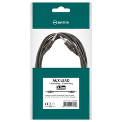 AV Link 112.038UK audio cable 3 m 3.5mm Black