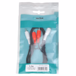 AV Link 112.048UK, 2 x RCA, Male, 2 x RCA, Male, 1.2 m, Black, Red, White