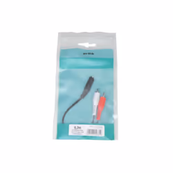 AV Link 112.070, 2 x RCA, Male, 3.5mm, Male, 0.2 m, Black, Red, White