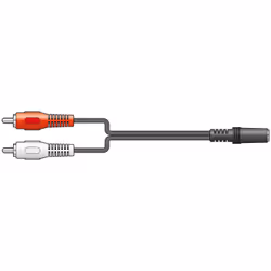 AV Link 112.070 audio cable 0.2 m 2 x RCA 3.5mm Black, Red, White