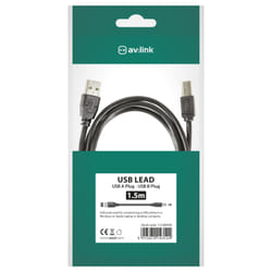 AV Link 113.004UK USB cable USB 2.0 1.5 m USB A USB B Black
