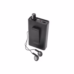 Adastra 952.855UK, Portable (bodypack receiver), 32 Ω, Black, Battery, 9 V, 60 mm