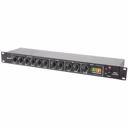 Rack-mountable 1U mixer with 6 mic/line inputs and 2 auxiliary inputs. Each mic/line channel has switchable phantom power and ...
