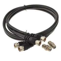 kenable 009122 coaxial cable RG-6/U 1 m 2x F Black