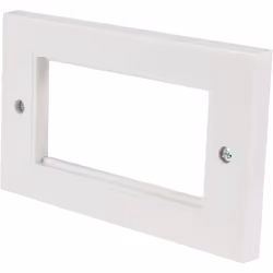 Double Dual Twin 2 Gang Wall Plate Module Frame for 4 x Clip in Modular Oulet Socket Faceplate
