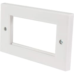 Double Dual Twin 2 Gang Wall Plate Module Frame for 4 x Clip in Modular Oulet Socket Faceplate