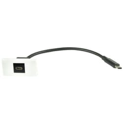Wall Plate Module Outlet Faceplate USB Type C Socket Cable to Male Stub 5Gbps