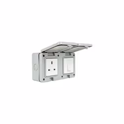 | Weatherproof Mains OUtdoor Single Switch and Socket