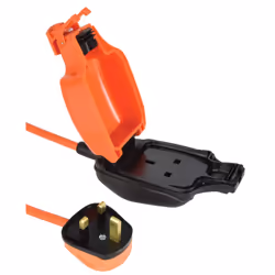 Weatherproof Outdoor 1 Gang Socket 5m Extension Lead with H Frame Cable Tidy