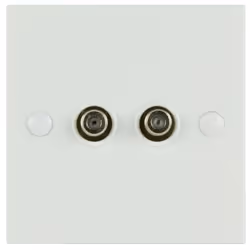AV Link 123.336UK, White, Plastic, Conventional, Type F, 85 mm, 85 mm