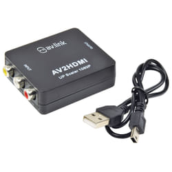 3 RCA CVBS to HDMI Full HD Upscale Video 1080P AV Composite Converter Adapter