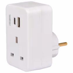 EU Universal Pin Travel Plug Adapter Compact USB Type C Charger