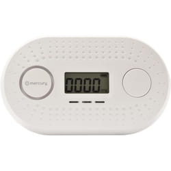 Mercury COD-831 Lifespan CO2 Sealed Battery Alarm Hassle Worry for 10y Carbon Monoxide Detector with Digital Display Approved EU Laboratory, White
