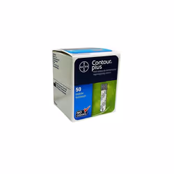 Bayer Contour PLUS Diabetic Blood Glucose Test Strips 50