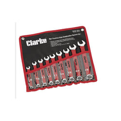 CLARKE SPANNER SET 9PC COMBINATION SOFT GRIP METRIC WRENCH RING 8-19MM CHT811